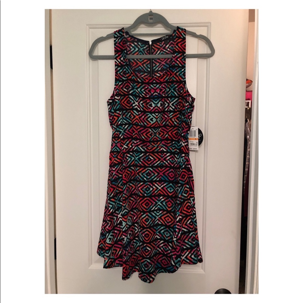 colorful, tribal a-line skater dress